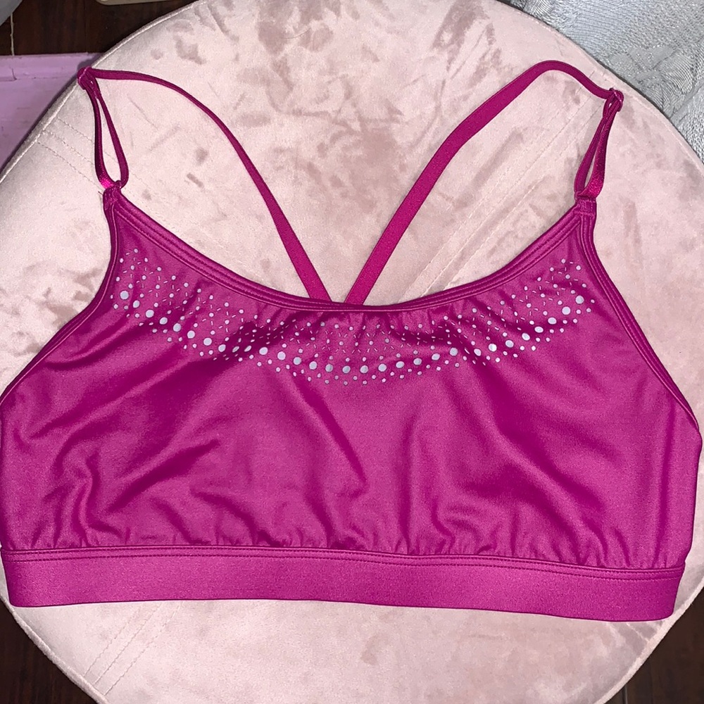 VA pink sport bra